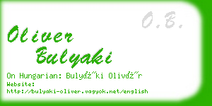oliver bulyaki business card